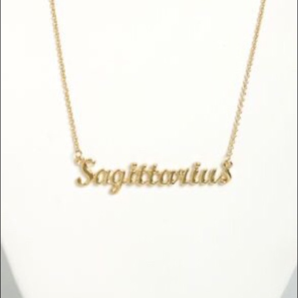 LAST ONE SALE Sagittarius Zodiac Cursive Necklace - Picture 2 of 2